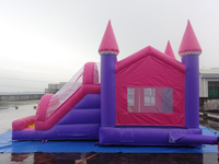 Château gonflable commercial 4,5x4x4 pour enfants, château gonflable princesse avec toboggan