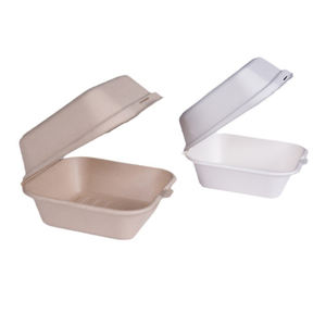 Boîte de canne à sucre étanche de qualité alimentaire biodégradable pour emporter Service OEM anti-fuite écologique Type à clapet compostable - Product Image 3