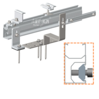 ARTSIGN Connecteur de profil extrudé pour rail de montage solaire, facile à installer, anti-corrosion, pour rail de montage photovoltaïque