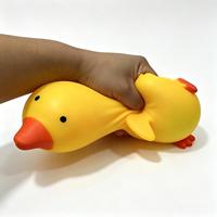 Vente Flash : Grand Canard Jaune Mignon en TPR Imprimé UV, Jouet Anti-Stress Extensible et Moelleux