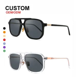 Роскошные солнцезащитные очки в прозрачной оправе, мужские солнцезащитные очки, оптовая продажа, солнцезащитные очки унисекс с логотипом бренда на заказ