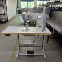 Machine à coudre industrielle à aiguille simple à alimentation par rouleau JN5-1, écran d'affichage des boutons, machine à coudre à pied de lit, machine à coudre pour chaussures