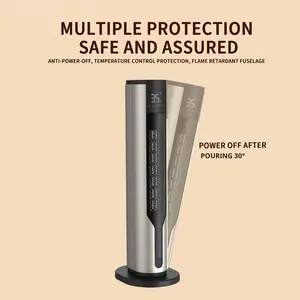 Sınır ötesi yeni PTC seramik ısıtıcı taşınabilir elektrikli zamanlayıcı ısıtıcı sıcak hava üfleyici dikey uzaktan kumanda sallayarak kafa plastik - Product Image 4