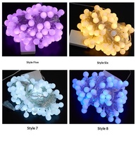 Guirlande lumineuse LED 3000K givrée sphérique pour extérieur, camping, jardin, ambiance, avec fil de cuivre, décorations de Noël