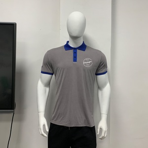 Sports d'été de haute qualité pour polos pour hommes personnalisable deux tons Patchwork Design bouton col coupe régulière solide - Product Image 6