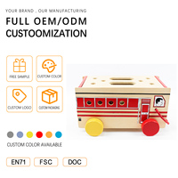 Kit de construction de bus en bois durable à démonter, jouet de véhicule à assembler en bois de Schima, cadeau éducatif Montessori DIY, logo personnalisé OEM ANNA