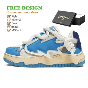 Creat le tue scarpe personalizzate con Logo Branding Chunky Colorblock Skate Sneakers 2024 nuovo Design Custom