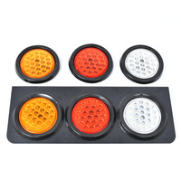 24 Led Stop Turn Signal Trailer Light 5.5 Inch 4 Inch Amber Red White Truck Tail Lamp