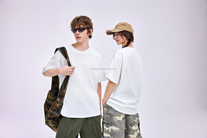 เสื้อยืดแฟชั่น <span class=keywords><strong>Horizon</strong></span> สำหรับผู้ชาย ผ้าคอตตอนเจอร์ซีย์ 100% คุณภาพสูง เนื้อผ้าหนา 200 กรัม ระบายอากาศได้ดี สไตล์สตรีท คอกลม ทรงโอเวอร์ไซส์ - Product Image 4