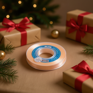 Nastro in raso ILAN 1,0 cm x 25Y colore salmone per decorazioni regalo - Product Image 2