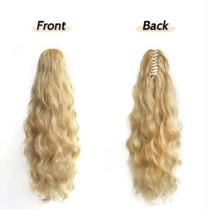 Extension per Coda di Cavallo con Clip a Artiglio in Fibra Sintetica Riccia Resistente al Calore Parrucca Lunga per Coda di Cavallo Ignifuga - Product Image 3