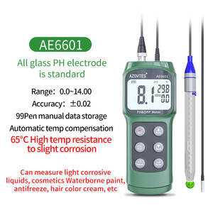 เครื่องวัดค่า <span class=keywords><strong>pH</strong></span> และ ORP ดิจิตอล AE6601 ความแม่นยำสูง เครื่องทดสอบค่า <span class=keywords><strong>pH</strong></span> สำหรับการเพาะเลี้ยงสัตว์น้ำ ห้องปฏิบัติการ เครื่องตรวจจับค่า <span class=keywords><strong>pH</strong></span> แบบปากกา ช่วงการวัด 0.0-14.00 - Product Image 4
