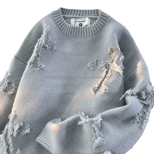 Jersey de Fútbol Desgastado de Moda para Otoño, Cuello Redondo, Marca de Moda Urbana, Personalizable, Parte Delantera de Poliéster/Algodón Tejido - Product Image 5