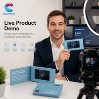 Carte de visite vidéo MP4/AVI portable innovante et haut de gamme avec écran LCD de 2,4 pouces, résolution 320x240, idéale pour les mariages