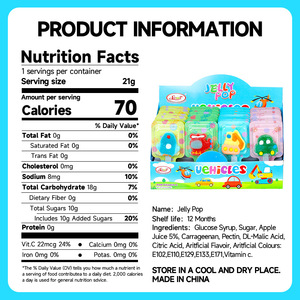 Caramelos de Goma con Forma de Coche de Transporte, Sabor Frutal, Certificación ISO, Bolsa TK Exports, Versión en Inglés - Product Image 4