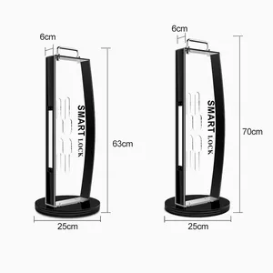 Newest Anti-theft Smart Door Lock Display Stand Smart Digital Door Lock Display Rack With Light