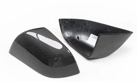 Coque de rétroviseur en fibre de carbone sèche noire modifiée en forme de corne pour Tesla Model 3/Y, compatible RAPOW