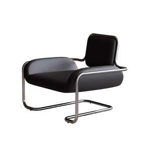 Moderne Vintage Bauhaus-Stil Edelstahl Lounge Chair Licht Luxus Asymmetric Convex Einzelzimmer Esszimmer Wohn möbel - Product Image 2