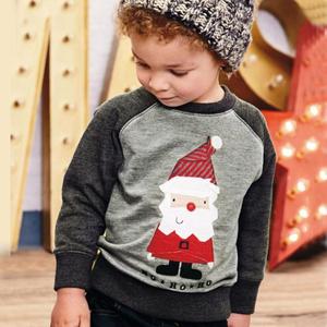 Modelos de otoño e invierno <span class=keywords><strong>Santa</strong></span> <span class=keywords><strong>Claus</strong></span> bordado niños bebé suéter de manga larga traje de Navidad 2-7 años - Product Image 2