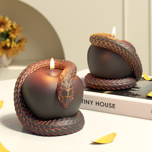 Moules en silicone créatifs 3D pour bougies en forme de pomme, Sainte <span class=keywords><strong>Bible</strong></span>, serpent, fruit interdit, aromathérapie, plâtre pour décoration d'intérieur - Product Image 3