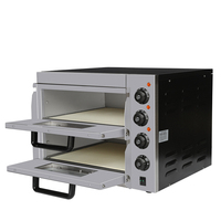 Fuers — four électrique professionnel, 2 plateaux, haute efficacité, pierre, Pizza, bon prix, FBP-2PT