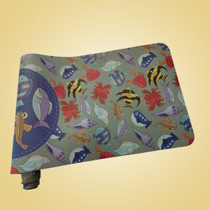 Esterilla de yoga TPE rectangular plegable antideslizante con impresión de alta definición, tapete de ejercicio físico de uso universal - Product Image 2