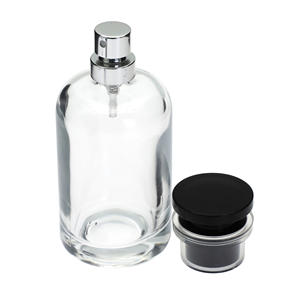 Aanpassen 30Ml 50Ml 100Ml Heldere Glazen Parfumfles Met Zwarte Dop - Product Image 2