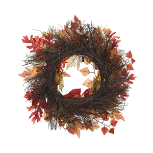 Guirnalda Otoñal Decorativa para Puerta Principal, Personalizada, de 24 Pulgadas, con Diseño de Arce y Calabaza - Product Image 2