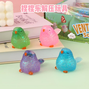 (Jeux en gros) Jouet anti-stress en caoutchouc en forme d'oiseau, petit moineau à rebond lent, idéal pour les cadeaux - Product Image 3