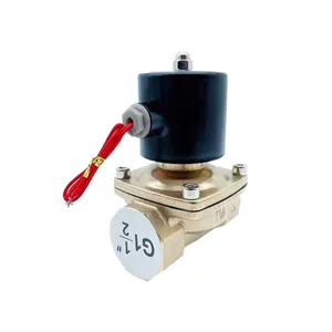 Automatic 2W400-40 AC220V Normally Closed Type Electric Brass Water/Air Solenoid Valve DC24V Pneumatic Valve