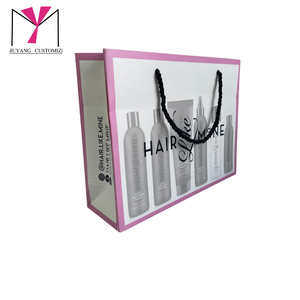 Bolsas de regalo de papel de lujo personalizadas con asas de cinta para empaques reutilizables de marcas de cosméticos - Product Image 5