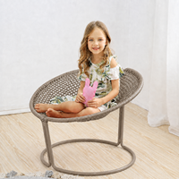 Siège pour enfants Ropecube moderne, écologique, imperméable, en corde tressée, avec structure robuste en tube d'acier, pour hôtel, parc, maison, salon