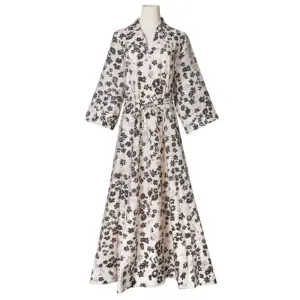 New Hot Sale Spring&Summer V-neck Lady Elegant Casual fashion beautiful Long Sleeve Floral Dress
