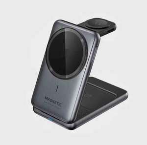 NOUVEAUX PRODUITS 2024 Aluminium Métal 3-en-1 Sans Fil Certifié Chargeur pour <span class=keywords><strong>IPhone</strong></span> AirPods Smart Headphones-Portable & Automatique - Product Image 1