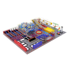 Parque de Trampolines Interior Personalizado Dream Catch de 1500 Metros Cuadrados, Cama Elástica Comercial, Salto Libre, Tobogán Grande, Juegos Infantiles Suaves para Niños y Adultos - Product Image 1