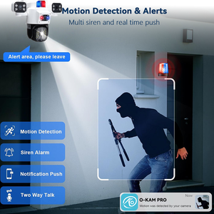 Cámara de Seguridad WiFi 5G para Exteriores con Triple Lente de 12MP, Audio Bidireccional, Almacenamiento en la Nube, Visión Nocturna a Todo Color, Sistema de Detección de Movimiento con IA - Product Image 5
