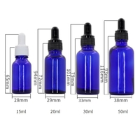 Bouteilles d'huile essentielle en verre de 5 à 120 ml, ambre, bleu, transparentes, avec compte-gouttes dorés, pour cosmétiques et soins de la peau – Approvisionnement direct usine