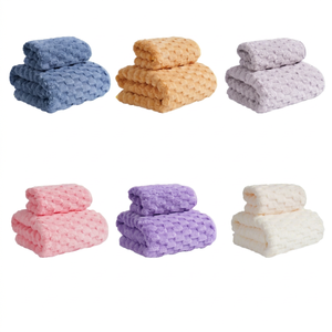 Cloud Fleece Coral Fleece <b>Towel</b> <b>Set</b> 75x35cm 140x70cm Thick Soft Absorbent Solid Color Home <b>Bath</b> <b>Towels</b> - Product Image 1