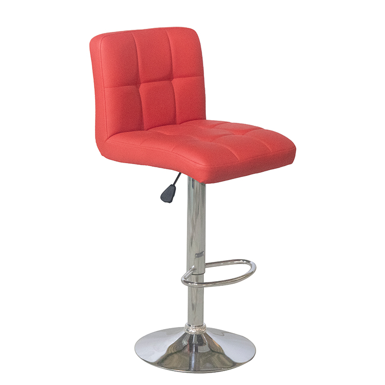 Поворотный барный стул, хромированный стул, высокий барный стул с кольцом для ног