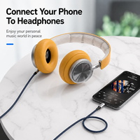 Câble audio Biaze iPhone L 3,5 mm HiFi AUX avec puce intégrée, tressé en nylon, 1,2 m pour autoradio, haut-parleur, casque et microphone