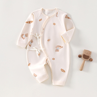 Combinaison bébé Kaka Bear en coton doux, style kimono, respirante, imperméable, fermeture à boucle, directement de l'usine