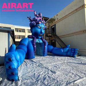 Fortable الصيف الدعائم حزب نفخ نفق أزرق ، نفخ الأزرق نفق الغابات الديكور المرحلة - Product Image 3