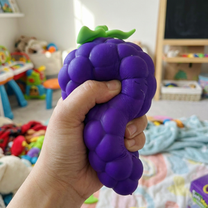 Wholesale Large Realistic Grape Squishy Slow Rising Soft Fruit <b>Squeeze</b> <b>Ball</b> Stress Relief Sensory Toy 14 Years Unisex Ready Ship - Product Image 3