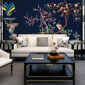 <span class=keywords><strong>Papier</strong></span> <span class=keywords><strong>peint</strong></span> mural en tissu non tissé <span class=keywords><strong>peint</strong></span> à la main <span class=keywords><strong>de</strong></span> style chinoiserie personnalisé, décoration intérieure <span class=keywords><strong>de</strong></span> la maison, chambre d'hôtel, bleu, <span class=keywords><strong>plume</strong></span> <span class=keywords><strong>de</strong></span> <span class=keywords><strong>paon</strong></span> 3D - Product Image 3