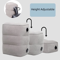 Coussin gonflable portable pour l'élévation des jambes, forme demi-lune, hauteur réglable, auto-gonflable, imperméable, amovible et lavable