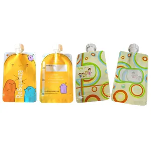 Biodegradable Custom Resealable Juice Doypack 10ml 20ml Jelly Sauce Fruit Juice Drinks Baby Food Pouch with Spout