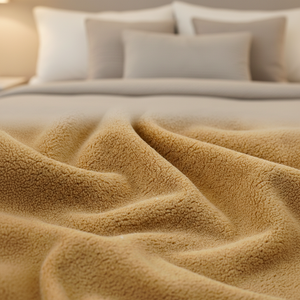 قماش صوف شيربا دافئ مزدوج الوجه منسوج بتصميم أنيق للغاية 93% بوليستر 7% سباندكس 290 جرام - Product Image 1