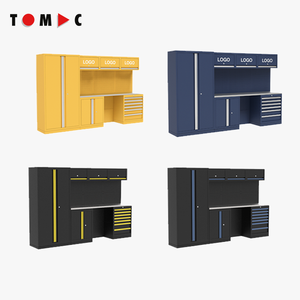 TOMAC Profi-Garagenmöbel – Abnehmbare Große Werkstatt-Edelstahltischplatte mit Rollbarem Garagenschrank und Werkzeugwagen - Product Image 2