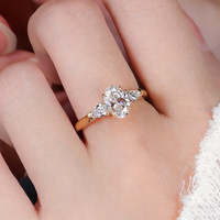 Bague en argent massif avec moissanite 1-5 carats, certificat GRA, VS D, personnalisable, style solitaire classique, taille ovale, bijoux de fiançailles