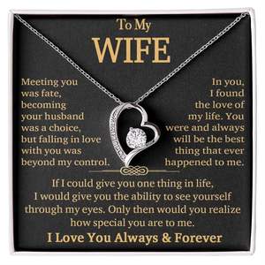 Collier avec pendentif en forme de cœur en cuivre pour ma femme, avec carte de texte personnalisée - Cadeau romantique de la part de mon mari, bijoux personnalisés classiques UIONEN - Product Image 5